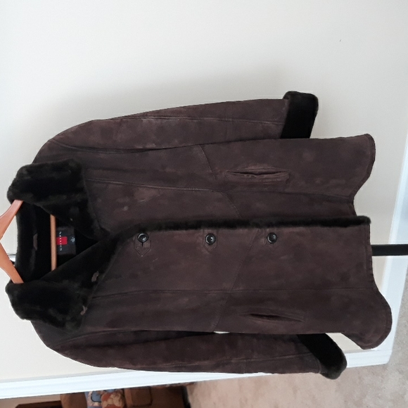Leather Winter Coat w/ Faux Fur Lining - Picture 1 of 7